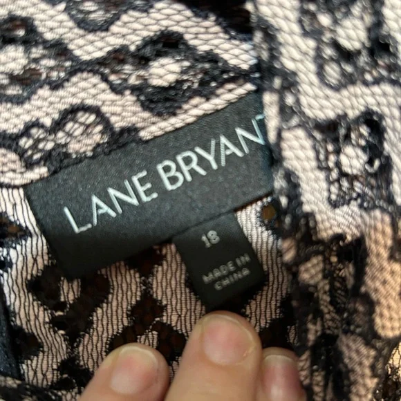 Lane Bryant Black and Pink Floral Blouse - Picture 3 of 5